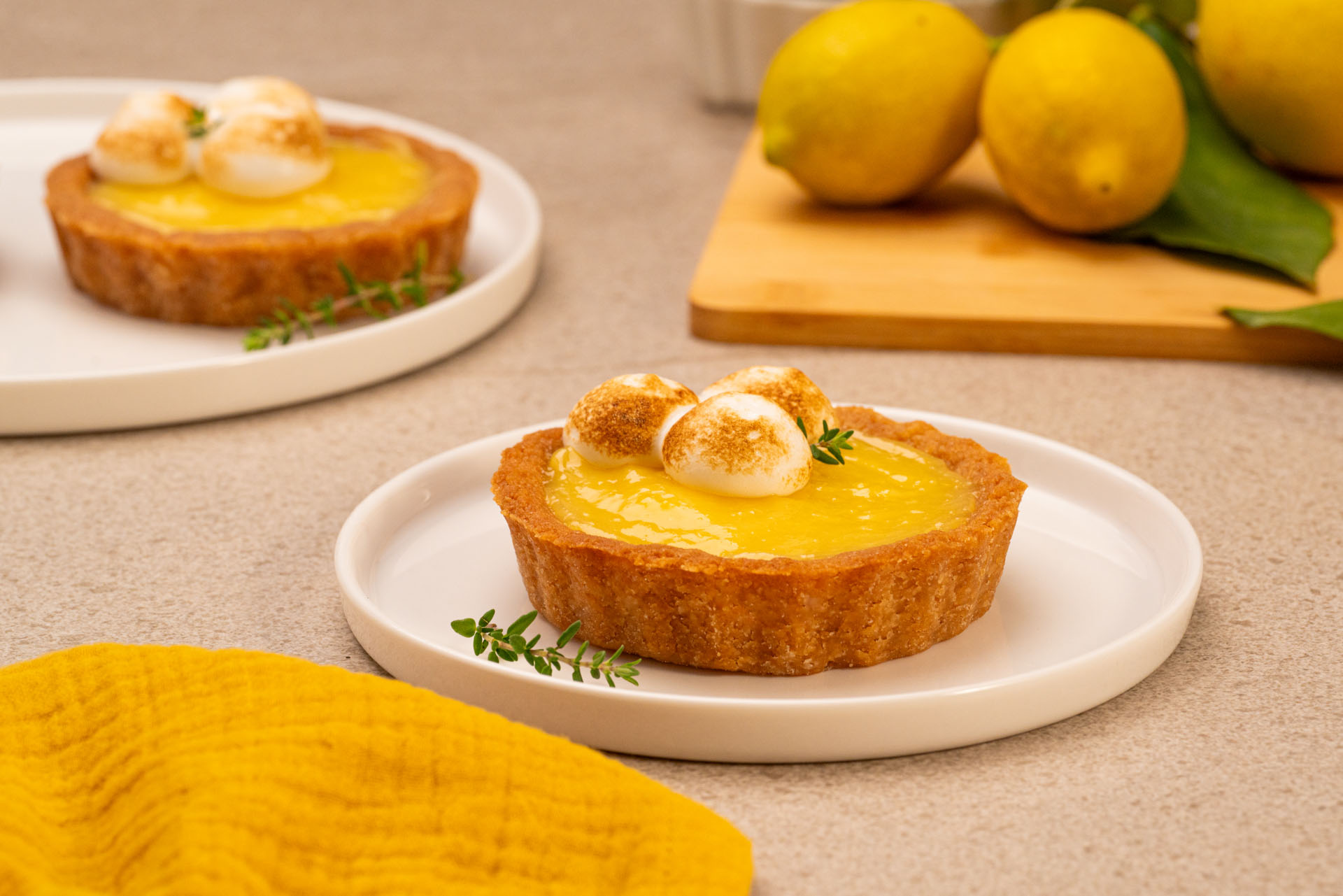 Tartaletas de limón con base de Donuts