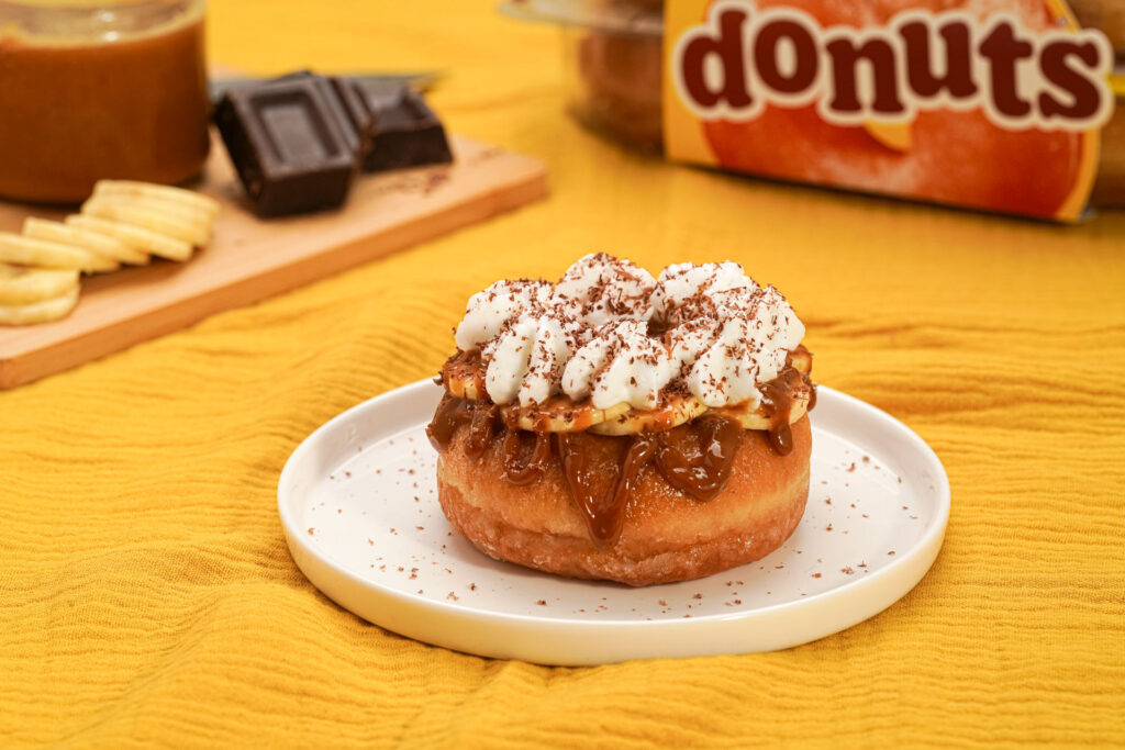 Donuts banoffee en un plato