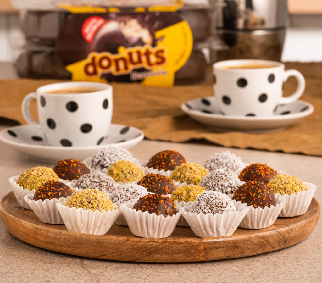 Trufas hechas de Donuts